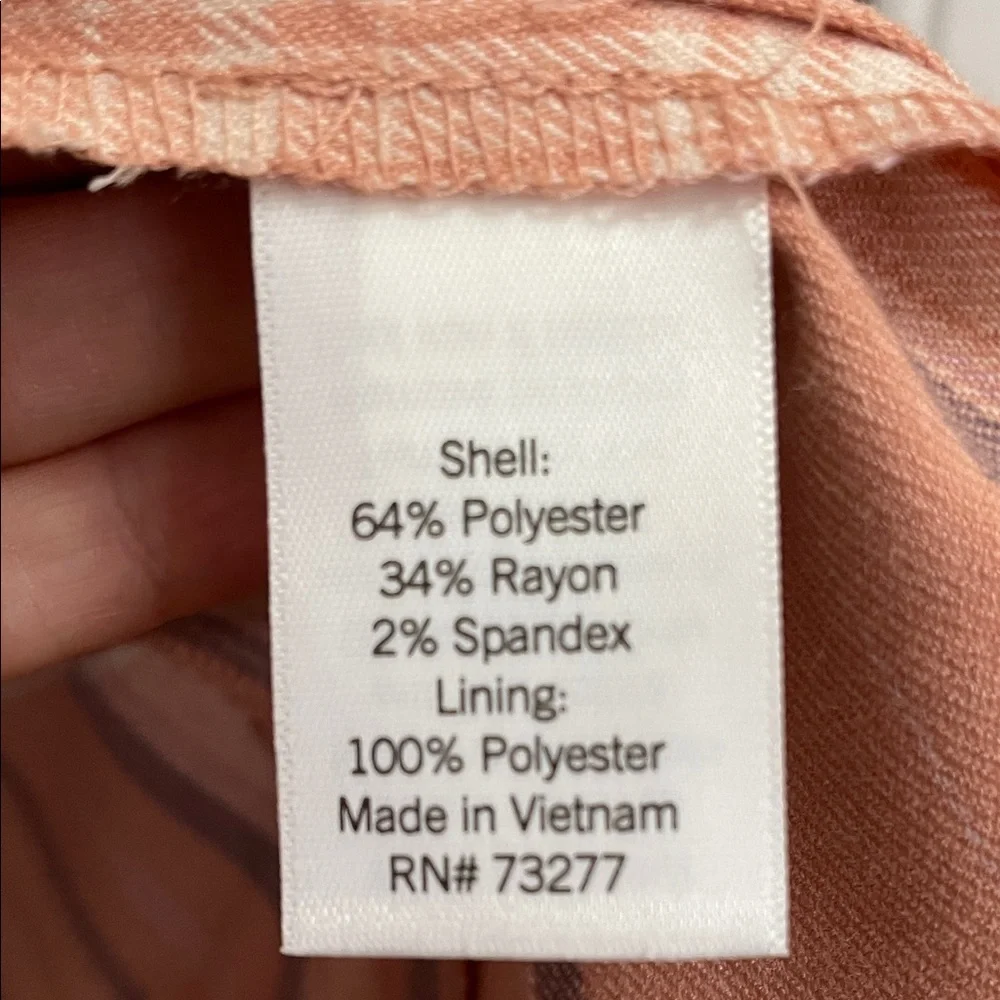 LC Lauren Conrad Peach Plaid Blazer - Picture 7 of 7